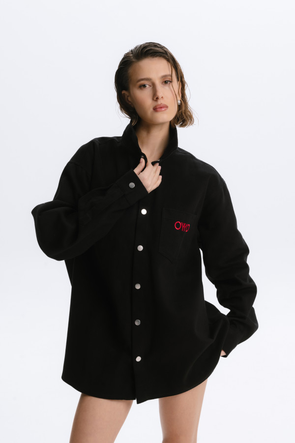 Рубашка OYYO «Тишина силы» База черный XS-S